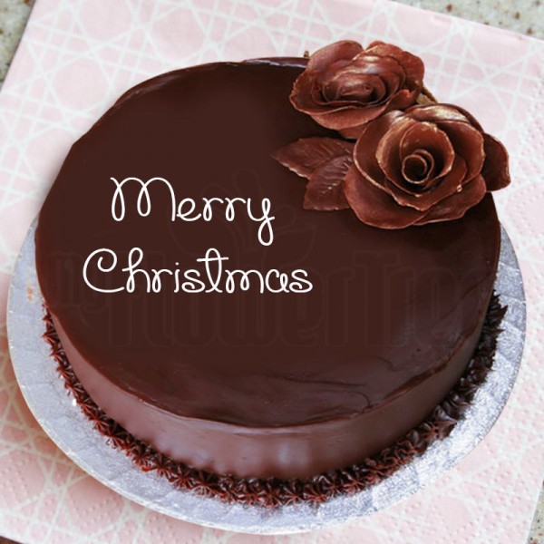 One Kg Chocolate Cream Christmas Cake